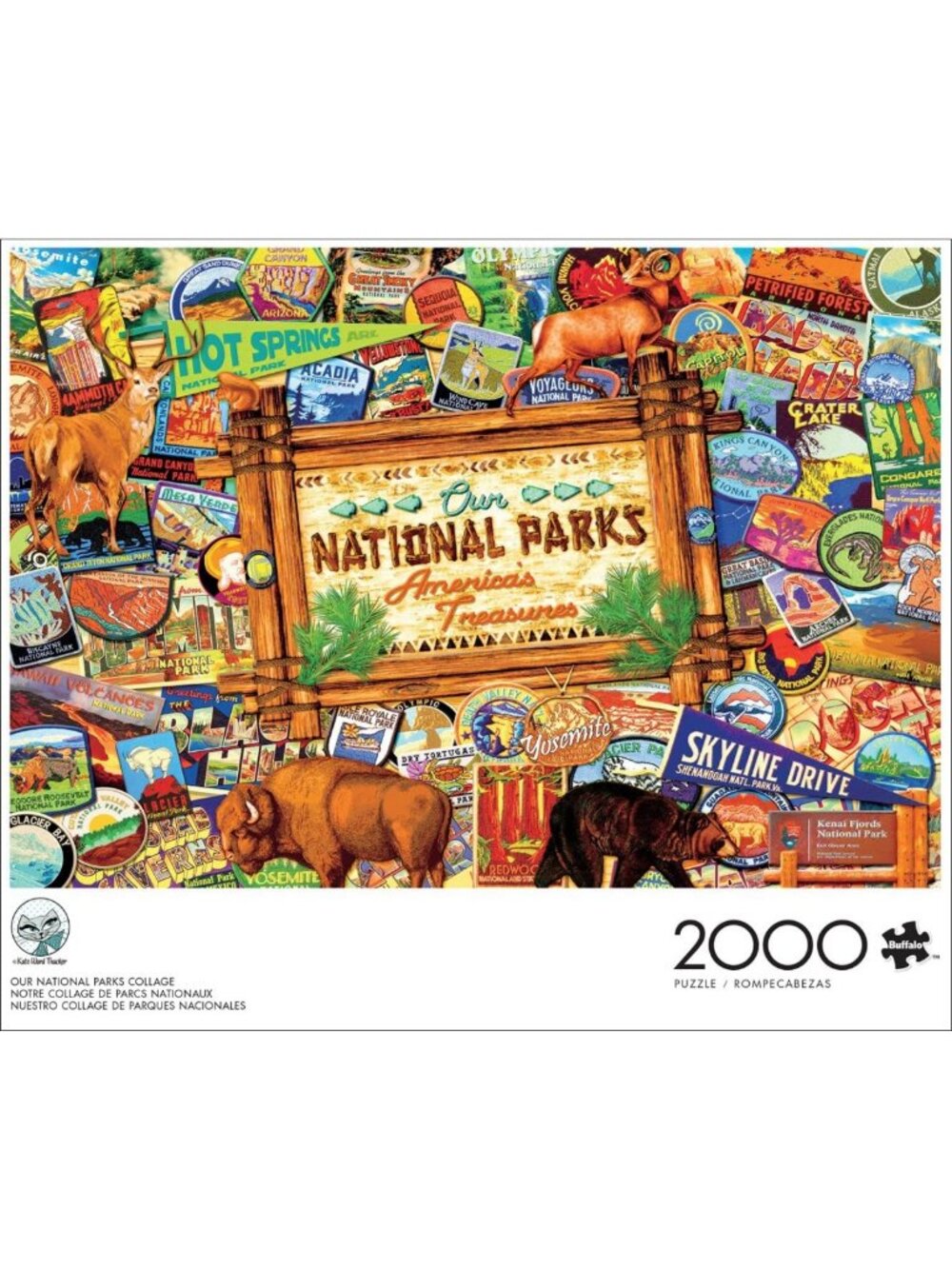 2000 Piece National Parks Collage Puzzle - Fun Family Activity & Nature Art